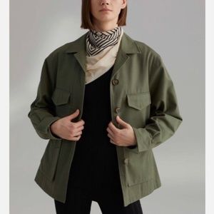100% Authentic!! NWT Org.$630 Toteme Army jacket Khaki Green XS